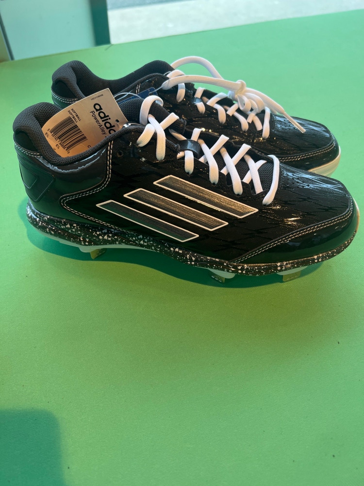 New Adidas PowerAlley 2 Metal Softball Cleats - Size: W 8.0 (M 7.0)