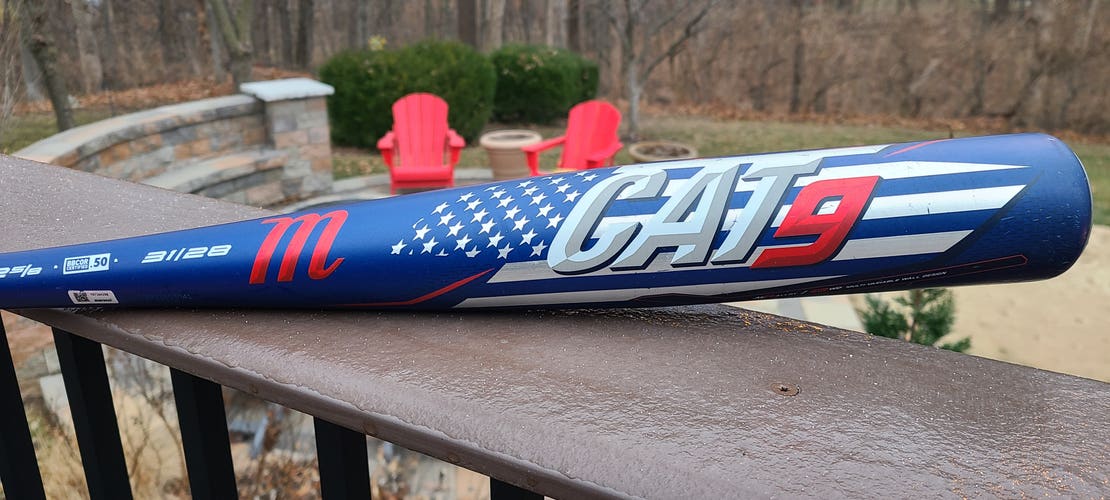 Marucci Cat 9 Pastime Alloy Bat (-3) 28 oz 31" BBCOR Certified *Clean*