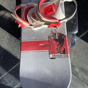 Used Ride Crimson 155 Cm Mens Snowboard Combo