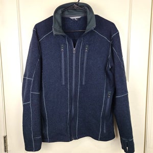 Kuhl Interceptr Men's Full Zip Fleece Jacket Coat Navy Blue Pockets Size: M