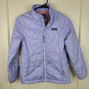 Patagonia Nano Puff Jacket Girls Puffer Coat Packable Purple Primaloft Size: L