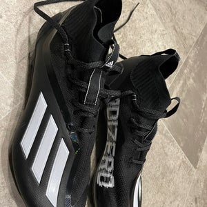 Men's Adidas Primeknit Cleats Black / White Size 10.5