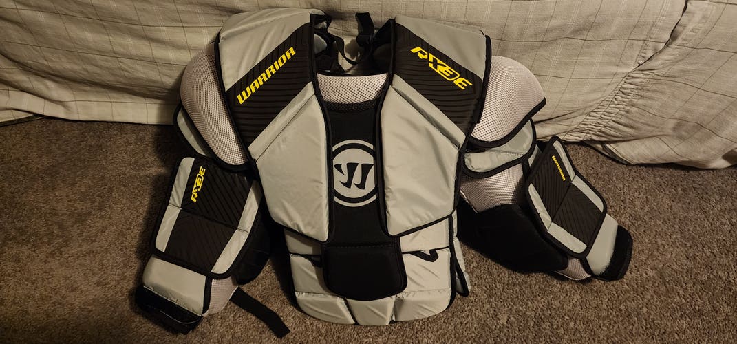 Used Small Warrior R/X3E Goalie Chest Protector