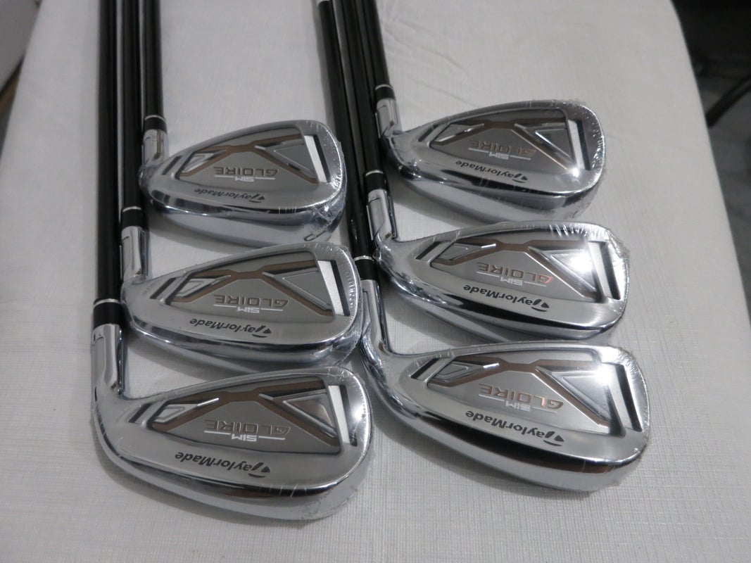 TaylorMade 2022 Sim Gloire Iron Set -6-PW, AW- Stiff Regular Flex