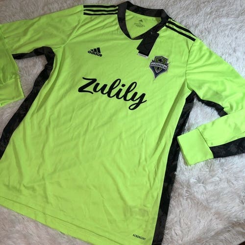 NWT MLS Adidas Seattle Sounders FC Authentic GK LS Soccer Jersey GD6382 zulily MLS
