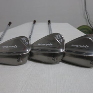 TaylorMade Milled Grind Hi-Toe Raw Copper Wedge Set - 50*- 54*- 58*- Steel - NEW