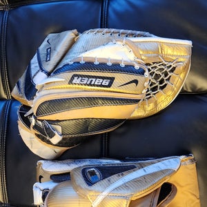 Used Bauer Glove and Blocker