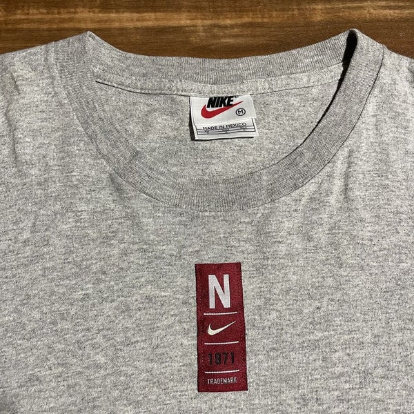 Vintage Nike Swoosh Check Logo Plain T-Shirt N 1971 Box Size M/L | SidelineSwap