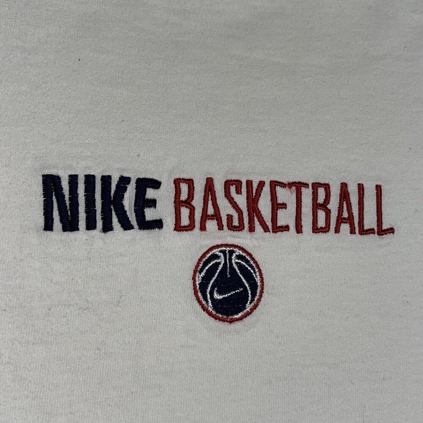 Vintage Nike Basketball Embroidered Center Swoosh Logo Athletic T