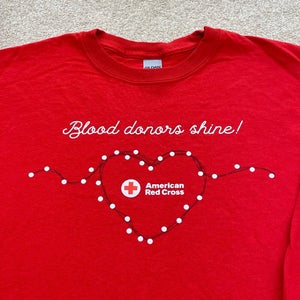 Blood Donor Shirt Adult Small Adult American Red Cross Save Lives Heart Drive