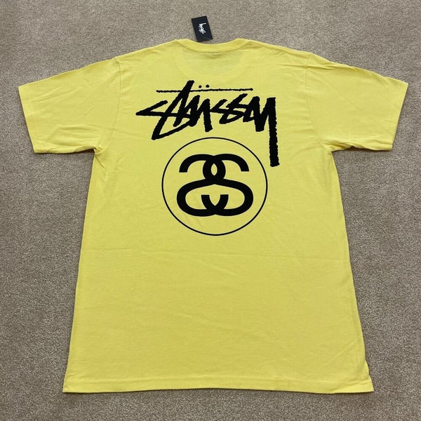 Stussy Shirt Men Medium Adult Yellow Logo Skateboarding Retro Skate New Tag
