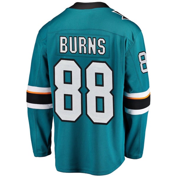 Brent Burns San Jose Sharks Game-Used #88 White Jersey with All