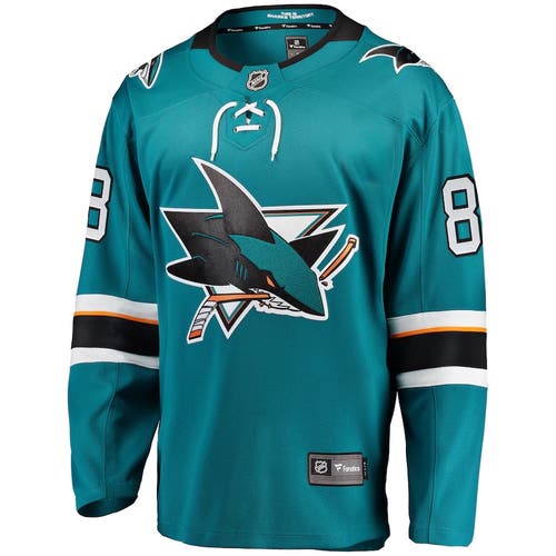 New 5XL Size Fanatics San Jose Sharks Brent Burns #88 Teal Hockey Jersey