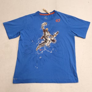 Nike Dri-Fit Casual Short Sleeve Graphic T-Shirt Youth Boys Size XL Blue Orange