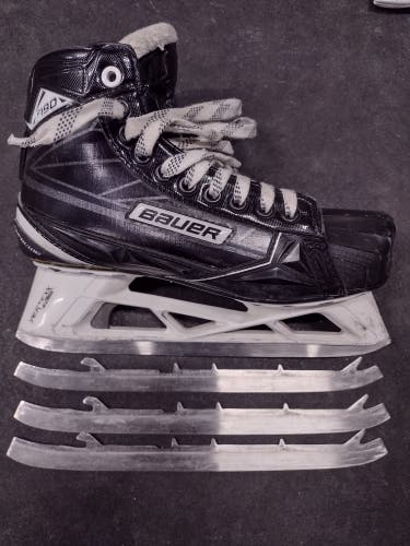 Senior Used Bauer Supreme S190 Hockey Goalie Skates Regular Width Size 7
