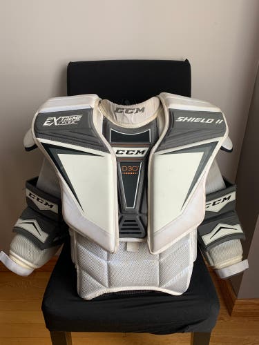 Used Large CCM  Extreme Flex Shield 2 Goalie Chest Protector