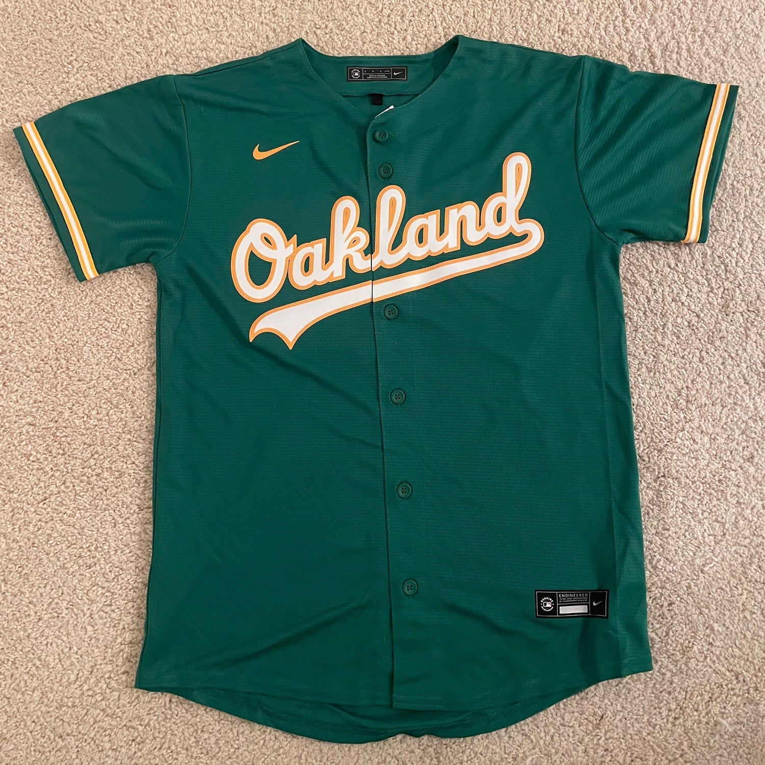 New Youth Authentic MLB Nike Oakland Athletics Matt Olson #28 Jersey LARGE  A's stomper 510