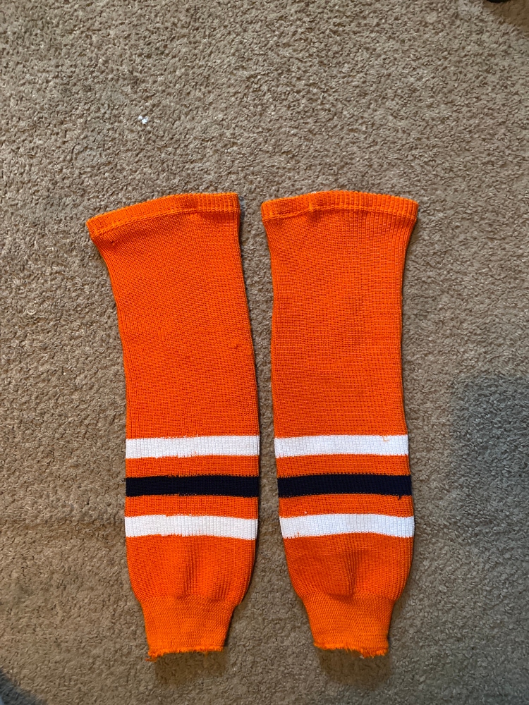 Orange Used Medium  Knit Socks