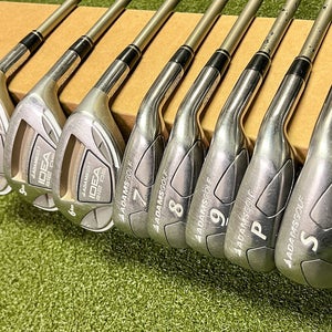 Used RH Adams Idea A12 OS Combo Irons 4H 5H 6H 7-PW/SW 50g Ladies Graphite Golf