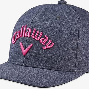 NEW 2023 Callaway Performance Pro Black Heather/Pink Adjustable Golf Hat/Cap