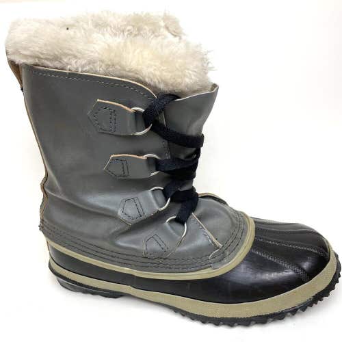 Sorel Mens Boots Vintage Manitou Kaufman Canada Waterproof Snow Wool Lined Sz 8