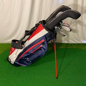 Topflite and Callaway Golf Club Set With USA Stand Bag Mens Right Handed