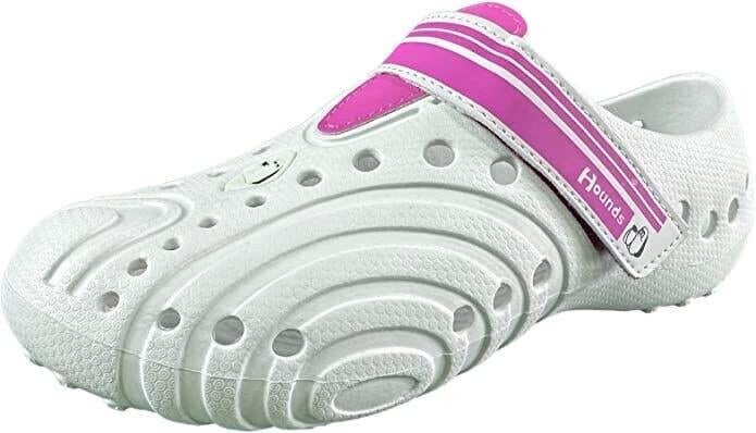 NEW HOUNDS WOMEN'S LIGHT WEIGHT ULTRALITE SHOES SLIP-ON WHITE PINK, LADIES US 6