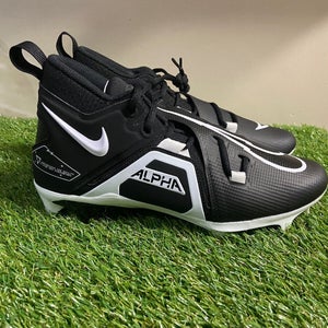 Men's Nike Alpha Menace Pro 3 Mid Football Cleats Black CT6649-001 Size 11 NEW