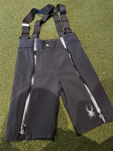 Black Used Kids Unisex Spyder Shorts