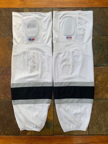 White Used Large Athletic Knit Socks