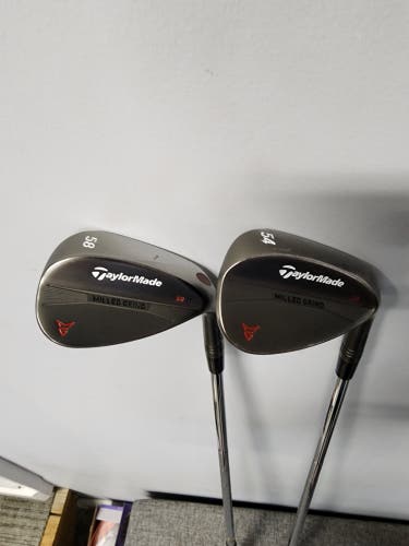 Used Men's TaylorMade Right Handed MIlled Grind Wedge Wedge Flex 58 Degree Steel Shaft