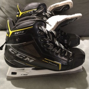 Used CCM Regular Width Size 10 Super Tacks 9370 Hockey Goalie Skates