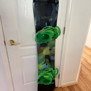 Used Women's Burton Genie Snowboard 150cm WITH Stiletto EST Bindings, size large