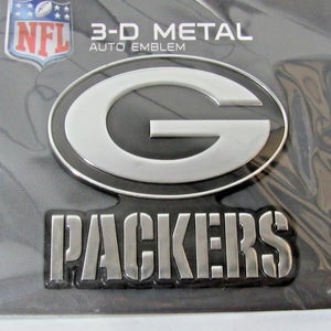 NFL Green Bay Packers Auto Emblem Solid Metal Chrome by Fanmats