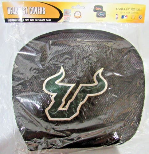 NCAA South Florida Bulls Head Rest Cover Double Side Embroidered Pair by Fanmats