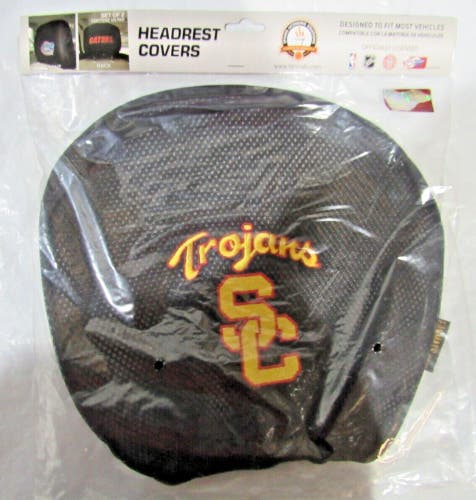 NCAA USC Trojans Head Rest Cover Double Side Embroidered Pair by Fanmats