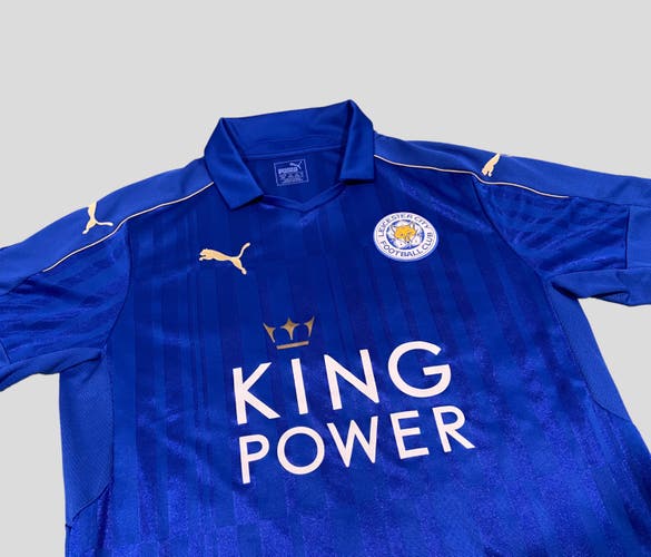 Leicester City LCFC Puma Blue Home Kit Jersey / Shirt Size Medium - Used