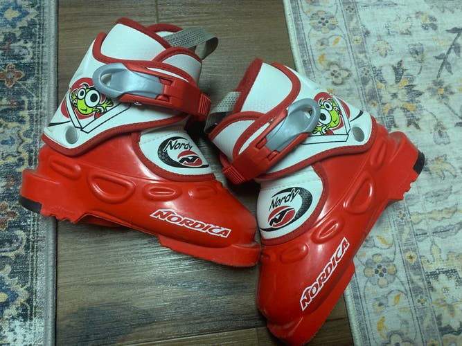 Kid's Used Nordica Racing Ski Boots Soft Flex