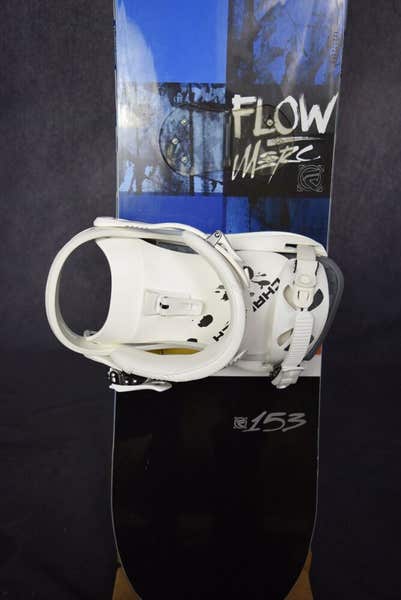FLOW MERC SNOWBOARD SIZE 153 CM WITH NEW CHANRICH LARGE BINDINGS