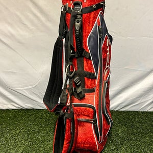 Pre Owned OGIO 8-Way Golf Stand Bag Carry Red/Black w/ Rainhood