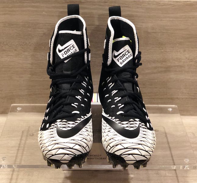 Nike Force Savage Elite TD Football Cleats Black White Geometric Pattern Size 15 Size 15 - Nike Force Savage Elite 2 TD Black White for sale  main image 4