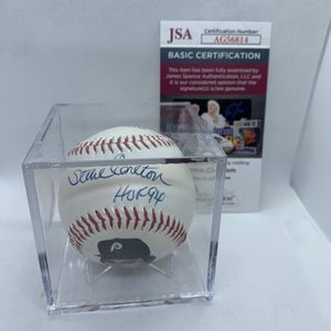 Steve Carlton Signed Phillies Inscripted Baseball with Case - JSA Certification