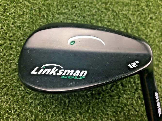 Linksman Golf Black Lob Wedge 60*12*  / RH /  Stiff Steel ~35.5" / NICE / mm0042