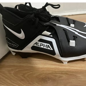 NEW Nike Alpha Menace Pro 3 Black White Football Cleats Men's Size 11 CT6649-001