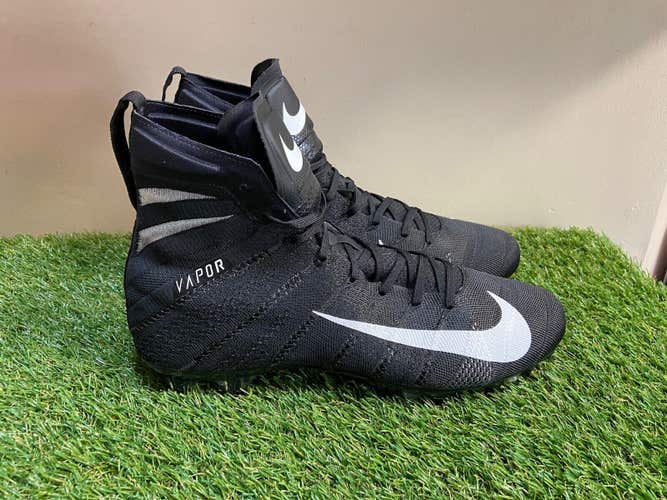 Nike Vapor Untouchable 3 Elite AO3006-010 Black Football Cleats Mens 16 NEW