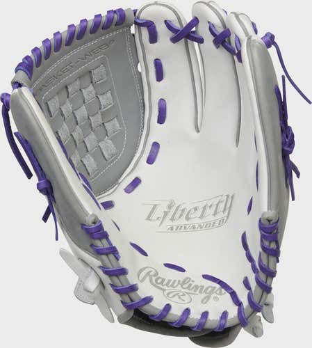 New Rawlings Liberty Advanced RLA120-3WPG Fastpitch  Right Hand Throw Glove 12"