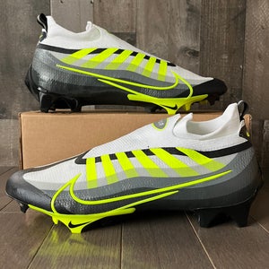 Nike Vapor Edge Elite 360 Flyknit Black White Volt Football Cleats Size 13