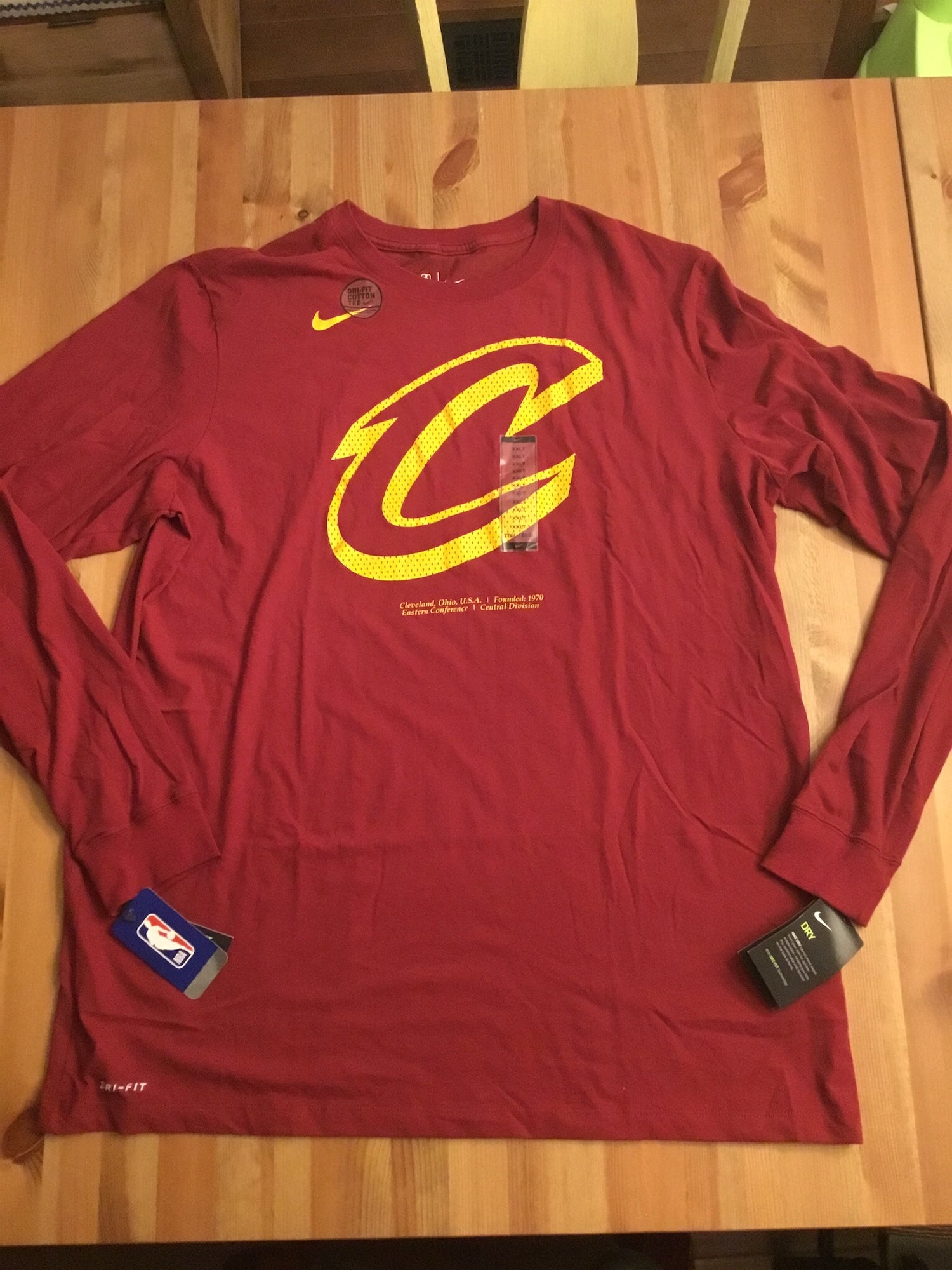 Men's Cleveland Cavaliers Nike Wine Practice Legend Performance T