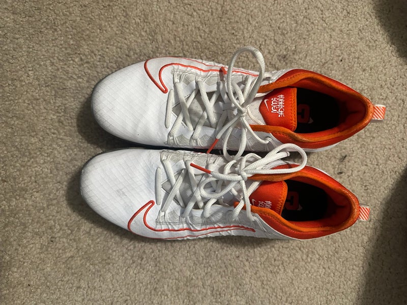RARE Team Issued Syracuse Lacrosse White Men's Turf Cleats Mid Top Huarache