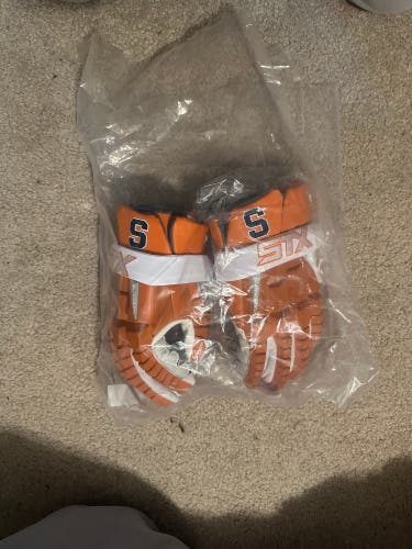 RARE Syracuse Lacrosse Team Issued New Player's STX large Surgeon RZR Lacrosse Gloves